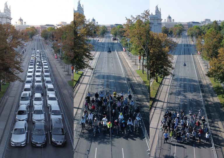 Jednakosti bicikla, automobila i pešaka u javnom prostoru