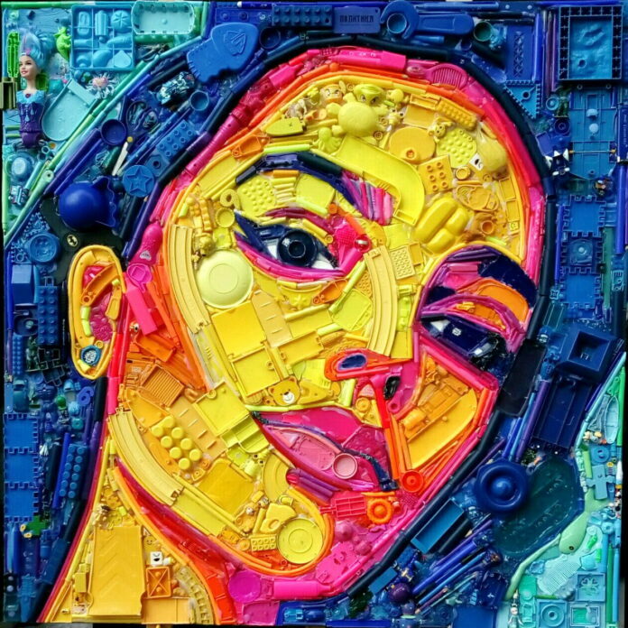 2020. NEON DREAMS, 100×100, assemblage