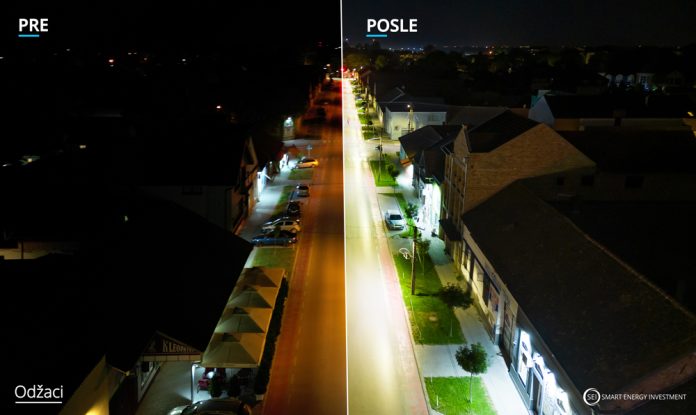 Odžaci pre i posle uporedo ista ulica